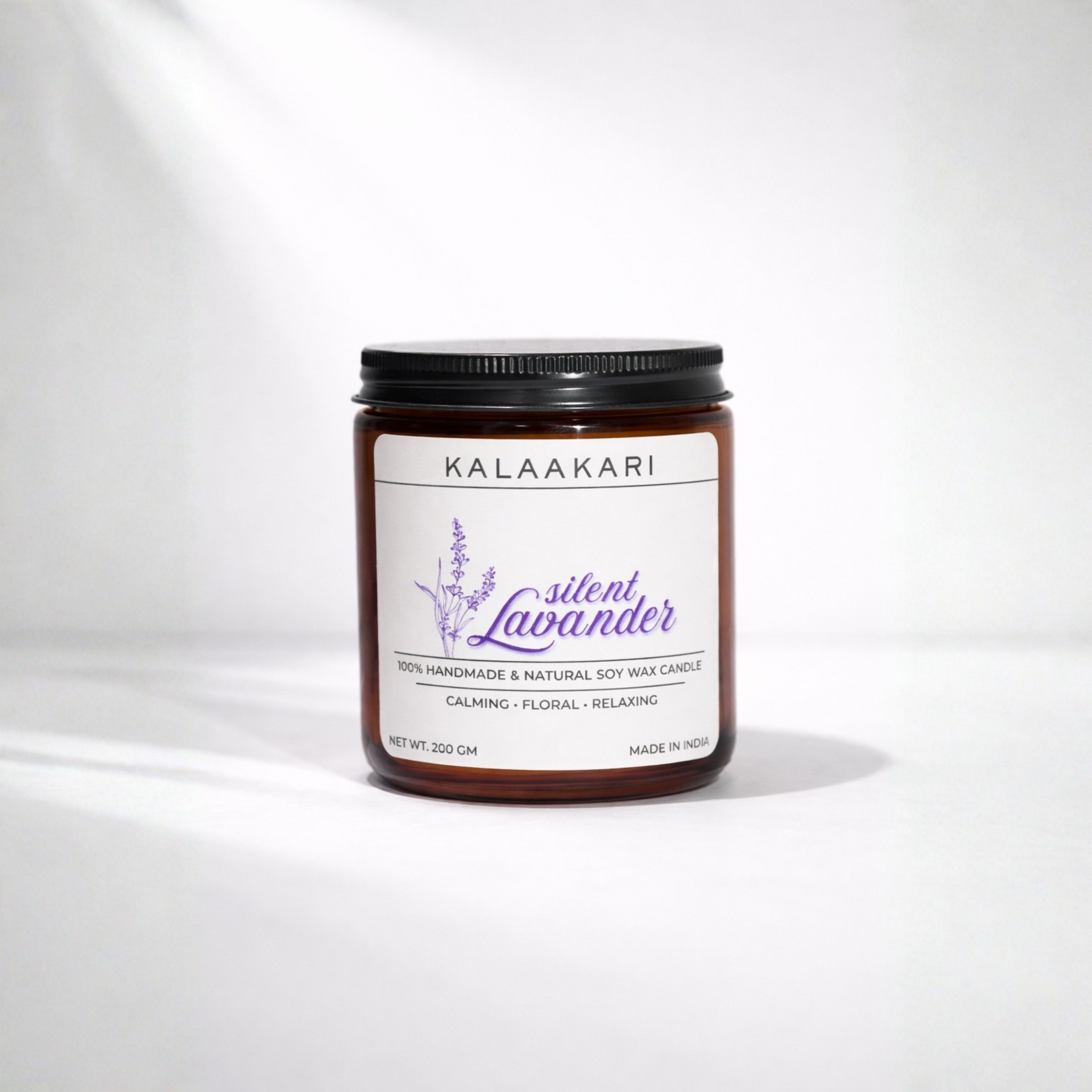 Silent Lavender Soy Wax Candle (200g)