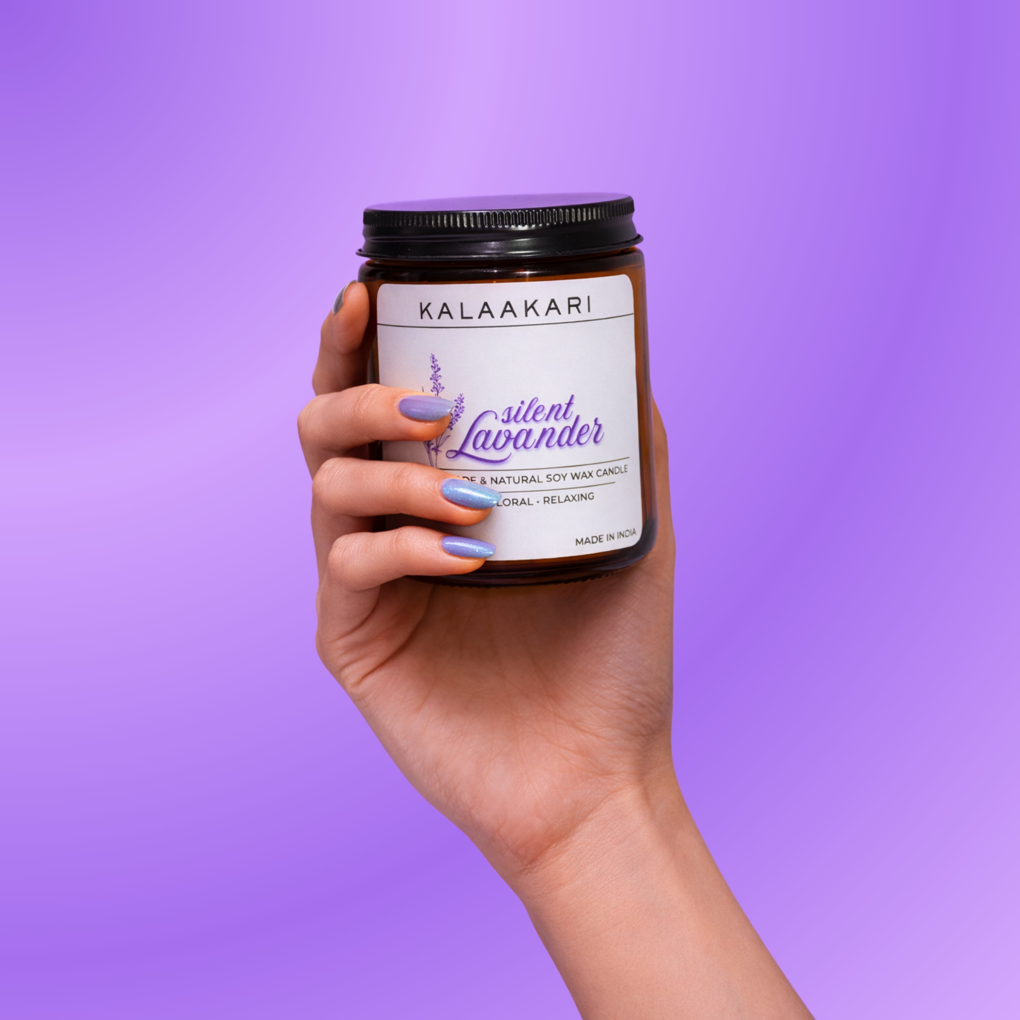 Silent Lavender Soy Wax Candle (200g)