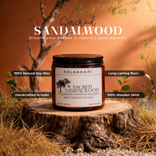 Sacred Sandalwood Soy Wax Candle (200g)