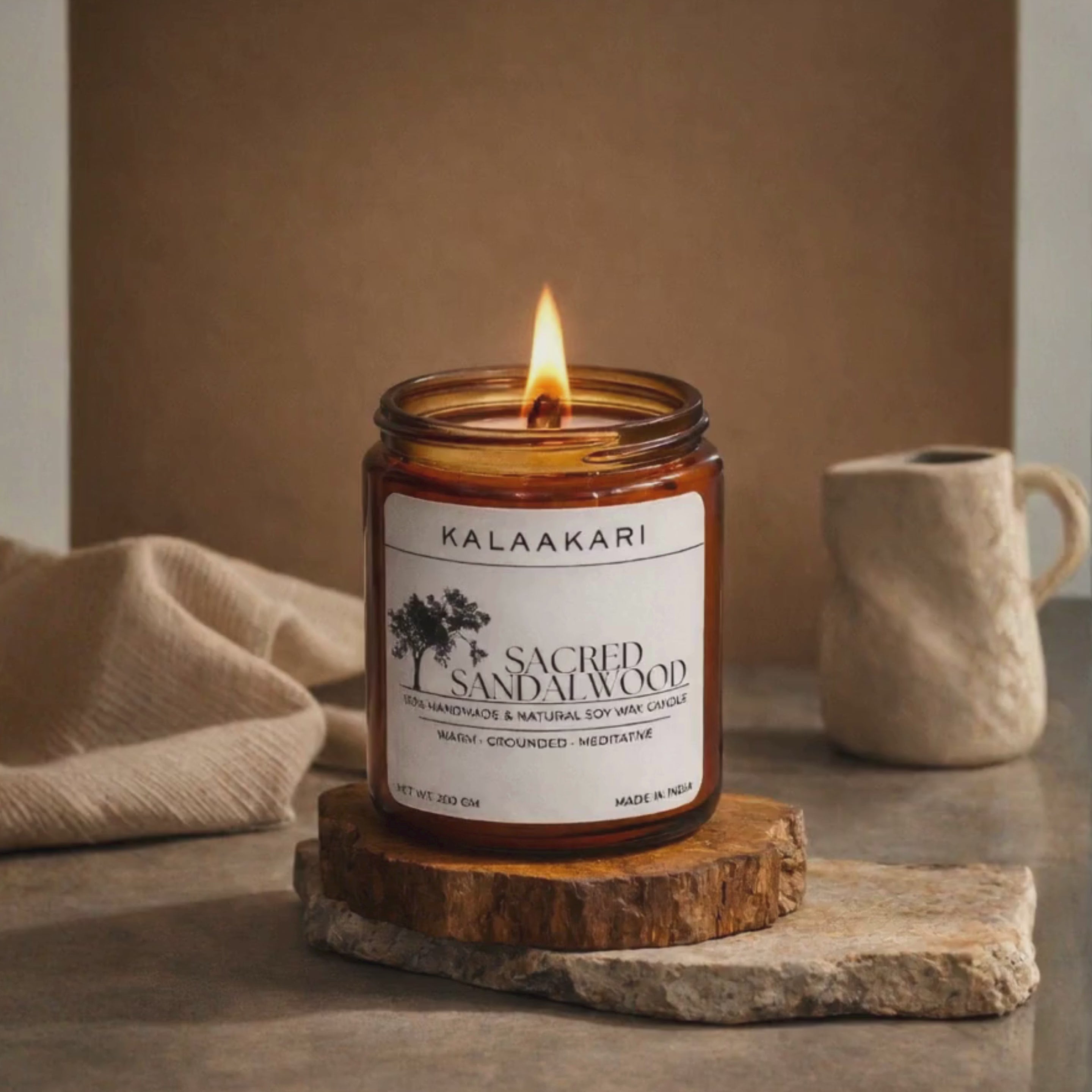 Sacred Sandalwood Soy Wax Candle (200g)